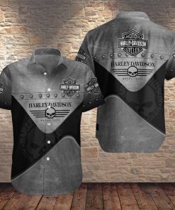 Harley Davidson Button Shirt Design 3D Full Printed Sizes S - 5XL NABC93