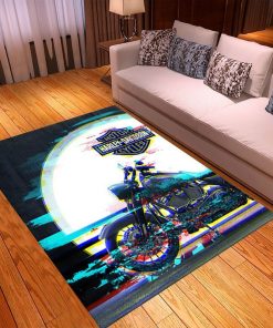 Harley Davidson Motorcycle Rug Home Floor Decor NALA66