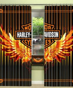 Harley Davidson Curtain Design 3D Full Printed NABB370