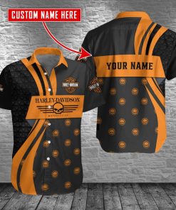Harley Davidson Custom Name Button Shirt Design 3D Full Printed Sizes S - 5XL NAOA243