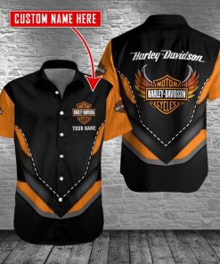 Harley Davidson Custom Name Button Shirt Design 3D Full Printed Sizes S - 5XL NAOA245