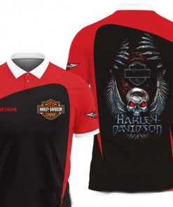 Harley Davidson Custom Name Polo Design 3D Full Printed Sizes S - 5XL NABB127
