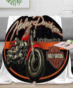 Harley Davidson Motorcycle Blanket NABC174