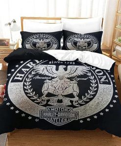 Harley Davidson Bedding Set Cover Design 3D - NABC186A