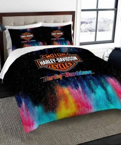 Harley Davidson Bedding Set Cover Design 3D - NABB155