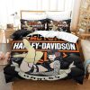 Harley Davidson Bedding Set Cover Design 3D - NABD517