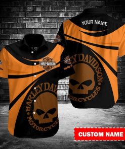 Harley Davidson Custom Name Button Shirt Design 3D Full Printed Sizes S - 5XL NABC89