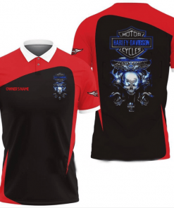 Harley Davidson Custom Name Polo Design 3D Full Printed Sizes S - 5XL NABB133