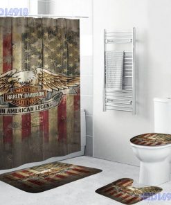Harley Davidson Motorcycle Bathroom Decor Set NABB32