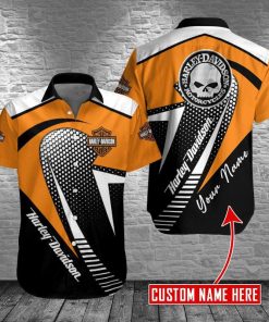 Harley Davidson Custom Name Button Shirt Design 3D Full Printed Sizes S - 5XL NAOA231