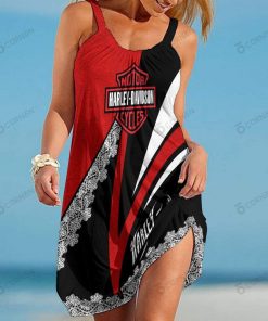 Harley Davidson Beach Dress Design 3D Full Printed Size S - 5XL-NAOA01
