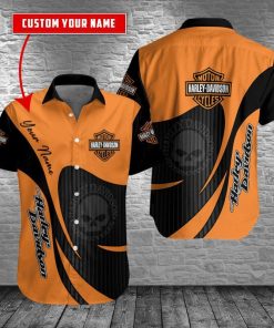 Harley Davidson Custom Name Button Shirt Design 3D Full Printed Sizes S - 5XL NAOA236