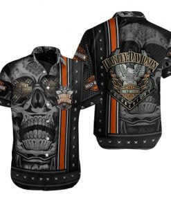 Harley Davidson Button Shirt Design 3D Full Printed Sizes S - 5XL NASA403