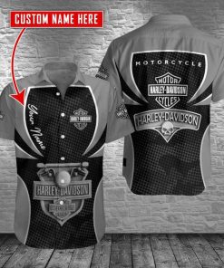 Harley Davidson Custom Name Button Shirt Design 3D Full Printed Sizes S - 5XL NAOA244