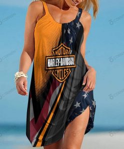 Harley Davidson Beach Dress Design 3D Full Printed Size S - 5XL-NAOA02