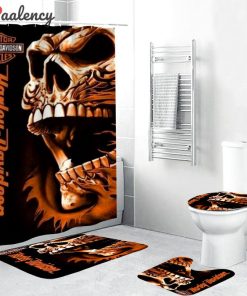 Harley Davidson Motorcycle Bathroom Decor Set NAOA125