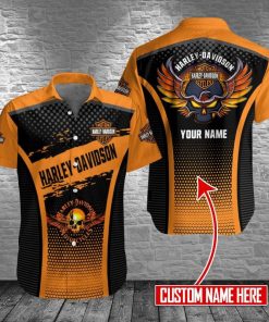 Harley Davidson Custom Name Button Shirt Design 3D Full Printed Sizes S - 5XL NAOA240