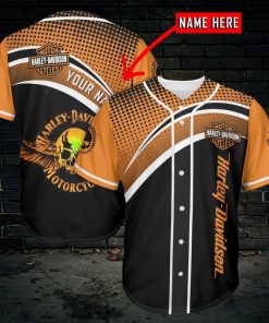 Harley Davidson Custom Name Baseball Shirt Design 3D Full Printed High Quality - NAOA122