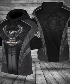 Harley Davidson Motorcycle Short Sleeve Hoodie NMAR102