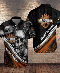 Harley Davidson Button Shirt Design 3D Full Printed Sizes S - 5XL NASA358
