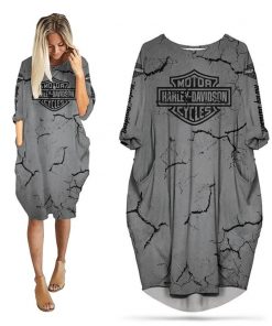 Harley Davidson Motorcycle Batwing Pocket Dress NMAR68