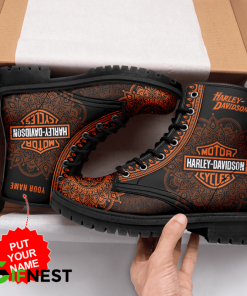 Harley Davidson CUSTOM NAME LEATHER BOOTS - NMAR76A