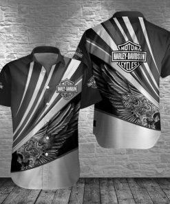 Harley Davidson Button Shirt Design 3D Full Printed Sizes S - 5XL NASA382