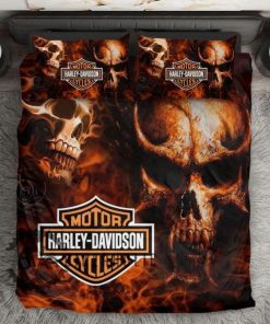 Harley Davidson Bedding Set Cover Design 3D - NASA412