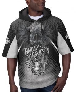 Harley Davidson Motorcycle Short Sleeve Hoodie NMAR96
