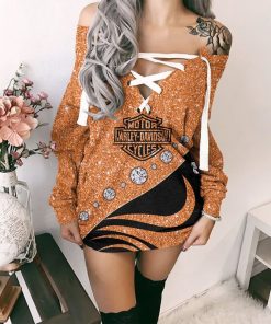 Harley Davidson Criss Cross Sweatshirt Dress Sizes S - 3XL NASA338