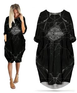 Harley Davidson Motorcycle Batwing Pocket Dress NMAR61