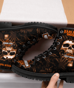 Harley Davidson CUSTOM NAME LEATHER BOOTS - NMAR74