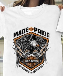 Harley Davidsion Made With Pride T-shirt Design 2D Full Printed Sizes S - 5XL - NMQE179
