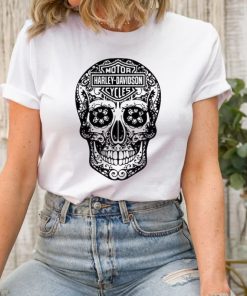 Harley Davidsion Skull T-shirt Design 2D Full Printed Sizes S - 5XL - NMQE187
