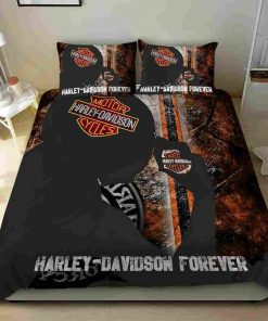 Harley Davidson Bedding Set Cover Design 3D - NAJA86
