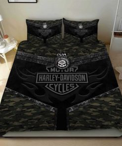 Harley Davidson Bedding Set Cover Design 3D - NAJA72