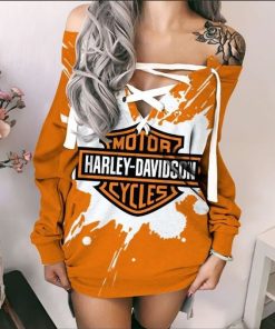Harley Davidson Criss Cross Sweatshirt Dress Sizes S - 3XL NASA329