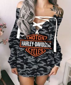 Harley Davidson Criss Cross Sweatshirt Dress Sizes S - 3XL NASA328