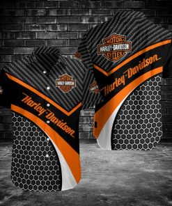 Harley Davidson Button Shirt Design 3D Full Printed Sizes S - 5XL NMB098