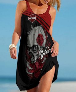Harley Davidson Beach Dress Design 3D Full Printed Size S - 5XL-NANA446