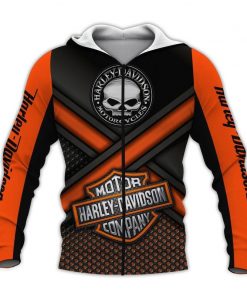 Harley Davidson Zip Hoodie Design 3D Full Printed Sizes S - 5XL - NANA447H