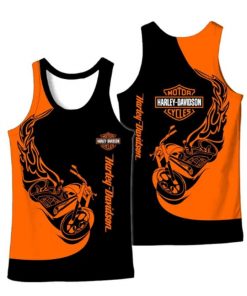 Harley Davidson Tank Top Design 3D Full Printed Sizes S - 5XL - NANA01