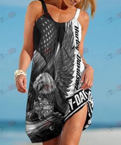 Harley Davidson Beach Dress Design 3D Full Printed Size S - 5XL-NANA397