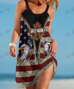Harley Davidson Beach Dress Design 3D Full Printed Size S - 5XL-NANA374