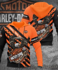 Harley Davidson Zip Hoodie Design 3D Full Printed Sizes S - 5XL - NAXA308P