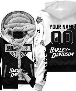 Harley Davidson Custom Name And Number Fleece Hoodie Design 3D Full Printed Sizes S - 5XL NMF07