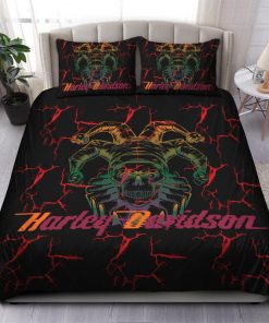 Harley Davidson Bedding Set Cover Design 3D - NAXA256