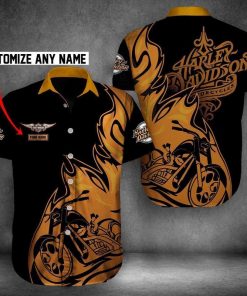 Harley Davidson Custom Name Button Shirt Design 3D Full Printed Sizes S - 5XL NAXA359