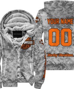 Harley Davidson Custom Name And Number Fleece Hoodie Design 3D Full Printed Sizes S - 5XL NMB073A