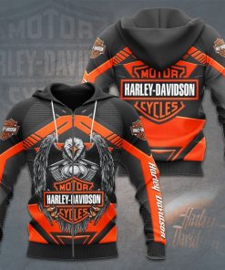 Harley Davidson Zip Hoodie Design 3D Full Printed Sizes S - 5XL - NAXA372S